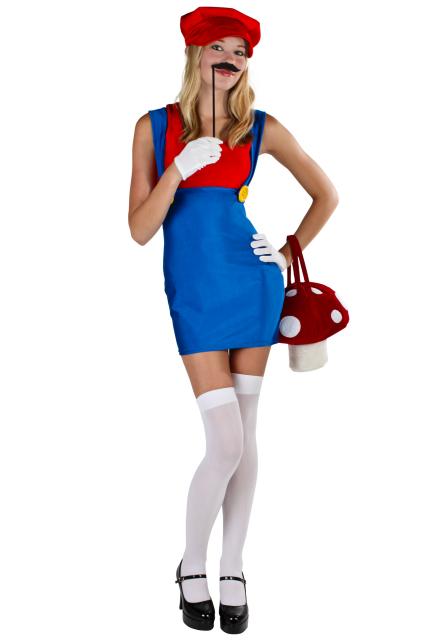 Fantasias Femininas Super Mario vestido tubinho