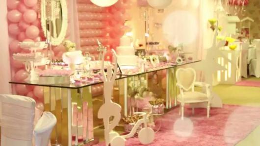 Festa Bailarina rosa de luxo