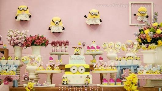 Festa dos Minions rosa
