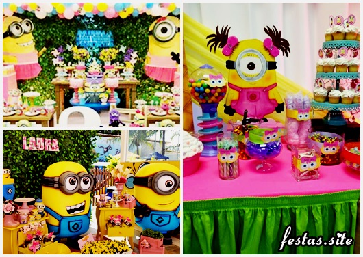 Festa dos Minions rosa modelos