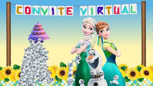Festa Frozen convite frozen fever virtual