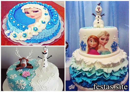 Festa Frozen modelos de bolos decorados
