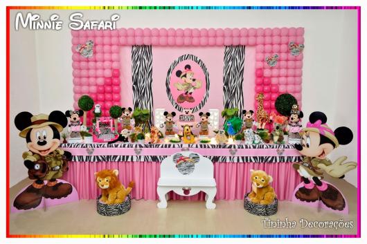 Festa Safari Minnie rosa