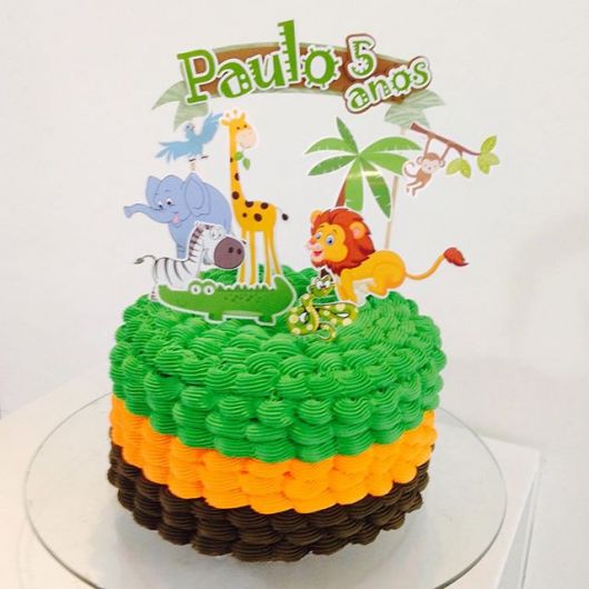 Festa safari bolo de chantilly