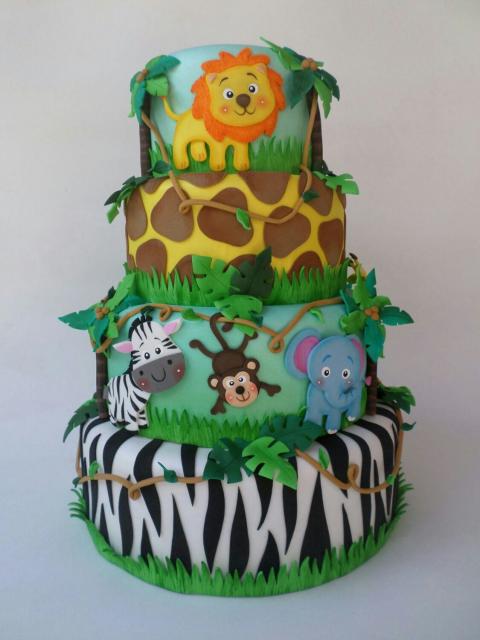 Festa safari bolo massa corrida