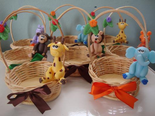 Festa safari lembrança cesta