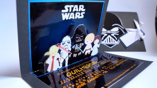 Festa Star Wars convite 3d