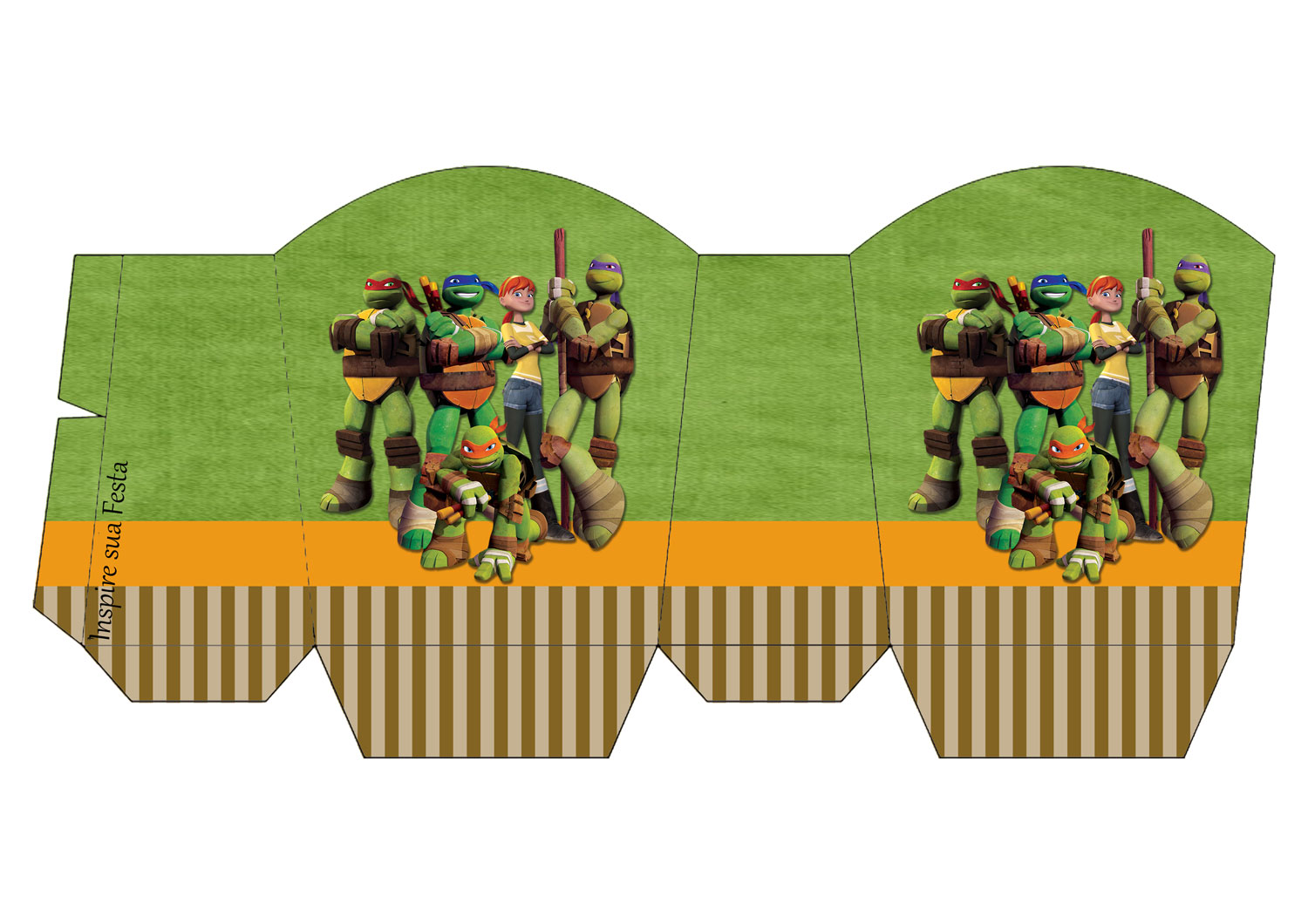 Festa Tartarugas Ninja kit festa caixa para doces