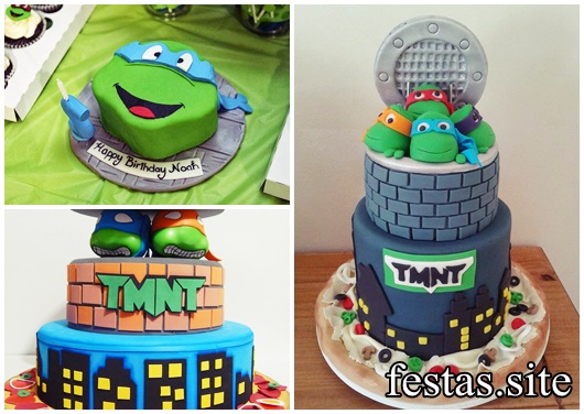 Festa Tartarugas Ninja modelos de bolo