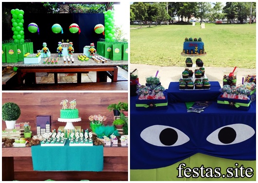 Festa Tartarugas Ninja modelos de decoração