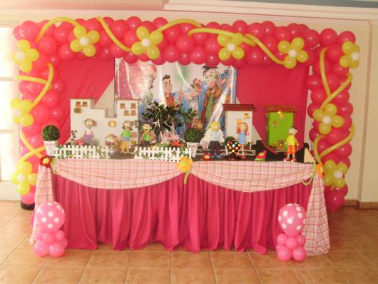 Festa Turma da Mônica Jovem rosa e amarela