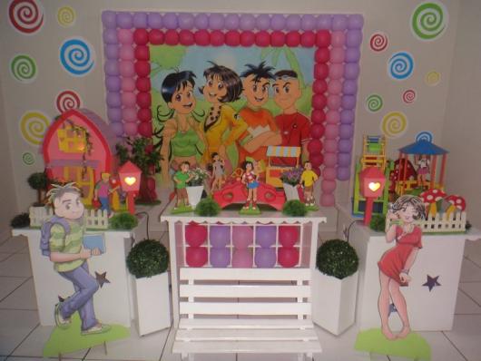 Festa Turma da Mônica Jovem rosa e lilás