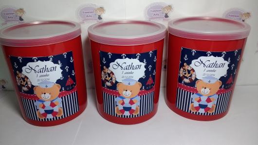 Latinhas para Lembrancinhas Ursinho Marinheiro