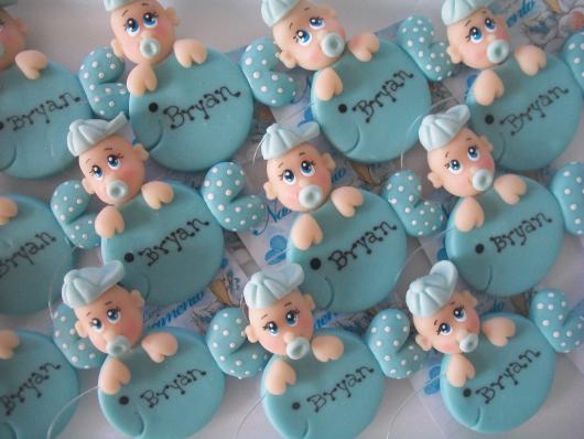Lembrancinhas de Biscuit maternidade menino