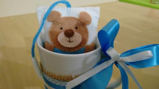 Lembrancinhas de Feltro chá de bebe ursinho na xícara