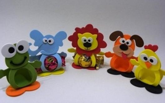 Lembrancinhas Safari porta bombom de EVA