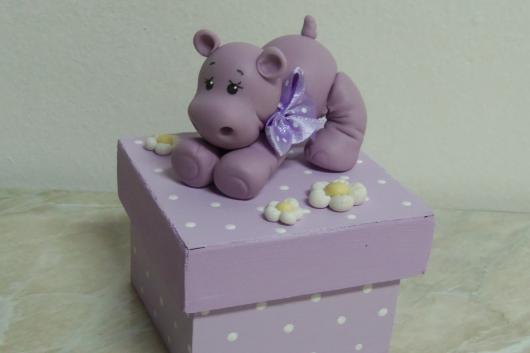 Lembrancinhas Safari rosa caixinha de MDF