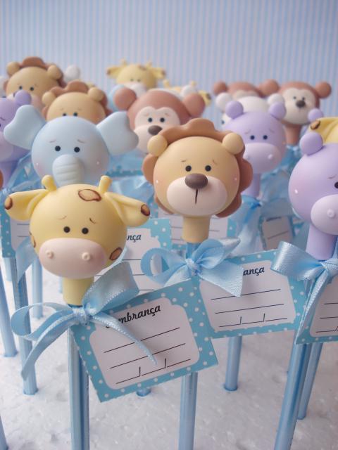 Lembrancinhas Safari ponteira de biscuit