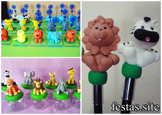 Lembrancinhas Safari modelos de biscuit