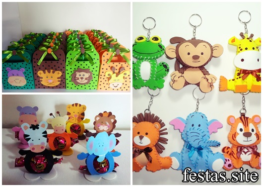 Lembrancinhas Safari modelos de EVA