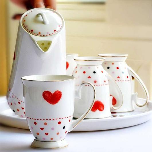 Bodas de Diamante bule de chá para presente