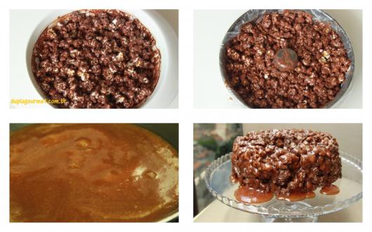 receita bolo de pipoca com chocolate