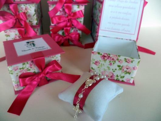 Caixinha para Lembrancinhas de casamento com estampa florida