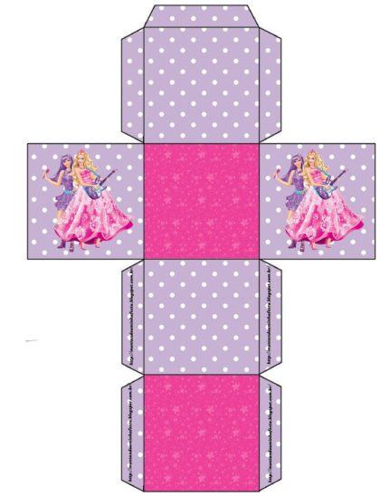 Caixinha para Lembrancinhas molde para imprimir Barbie