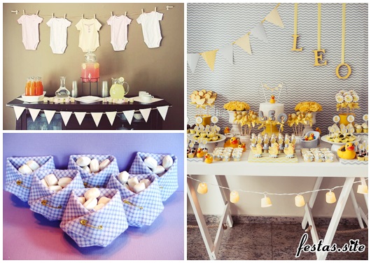 Chá de Bebê Simples modelos de decoração