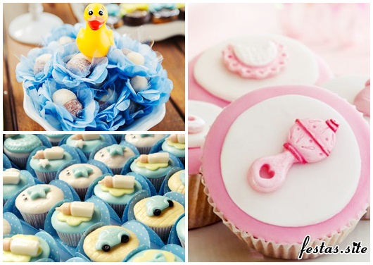 Chá de Bebê Simples modelos de doces