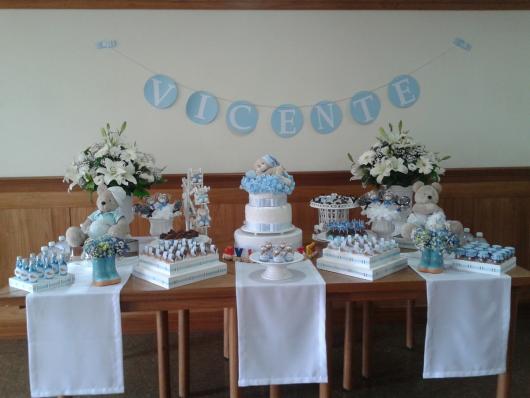 Chá de Bebê Simples para menino tema ursinho