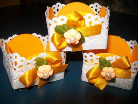 Doces Gourmet modelo de forminha de tecido