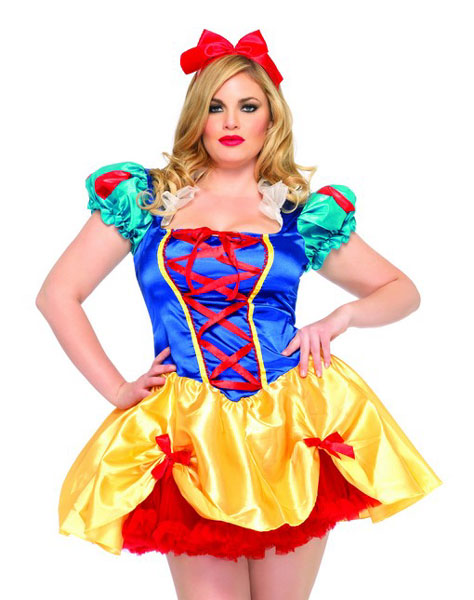 Fantasia Branca de Neve curta plus size