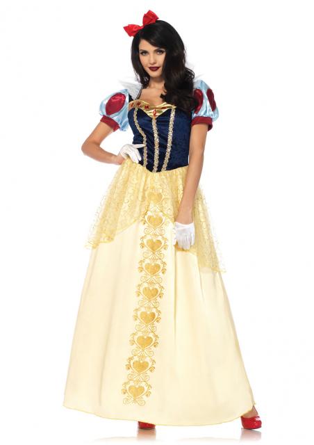 Fantasia Branca de Neve de luxo com detalhe de renda