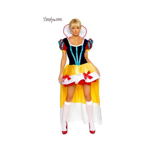 Fantasia Branca de Neve de luxo com capa amarela
