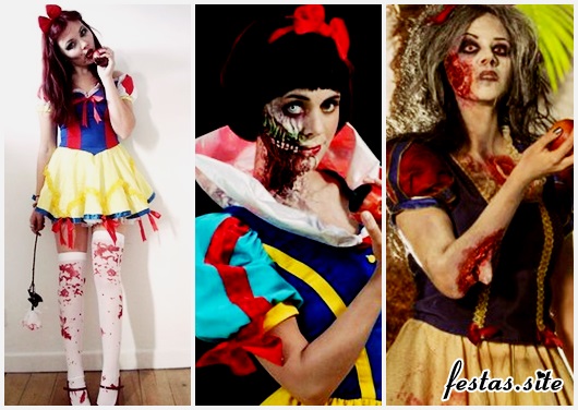 Fantasia Branca de Neve zumbi modelos