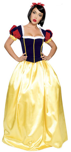 Fantasia Branca de Neve longa de luxo