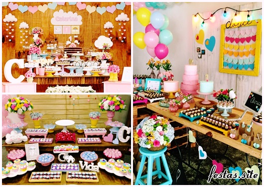 Festa Chuva de Amor modelos de decoração rústica