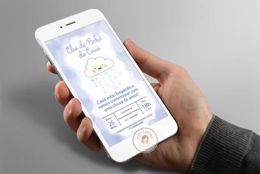 Festa Chuva de Amor modelo de convite digital