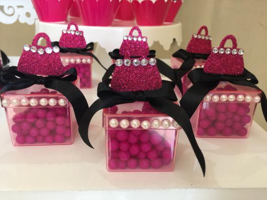 Festa da Barbie lembrancinha de caixinha de acrílico