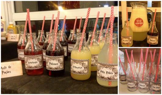 Festa Harry Potter bebidas decorativas