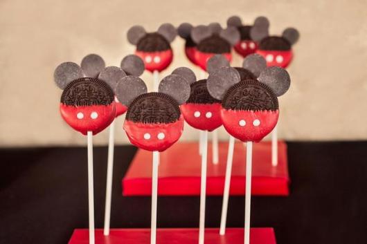 Lembrancinhas do Mickey simples pirulito de bolacha peronaliado