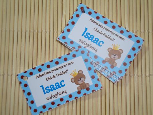 Tags para Lembrancinhas de chá de bebê ursinho