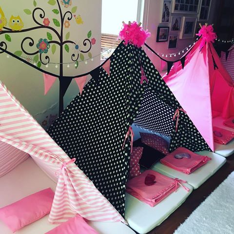 cabana com lençol decorada