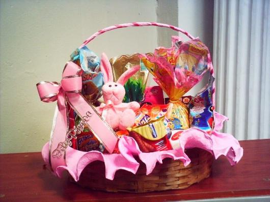 Cesta de Páscoa Feminina Rosa