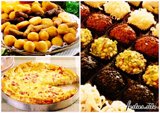 Chá de Casa Nova cardápio