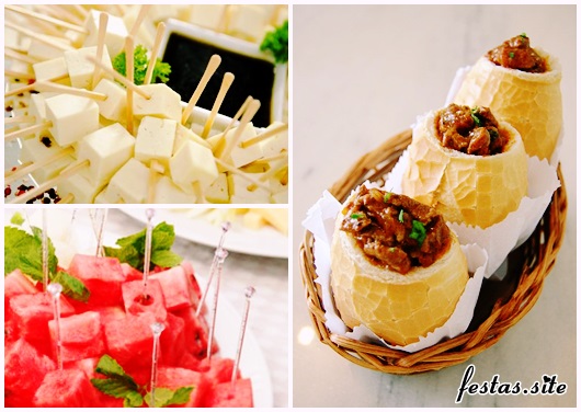 Chá de Casa Nova cardápio