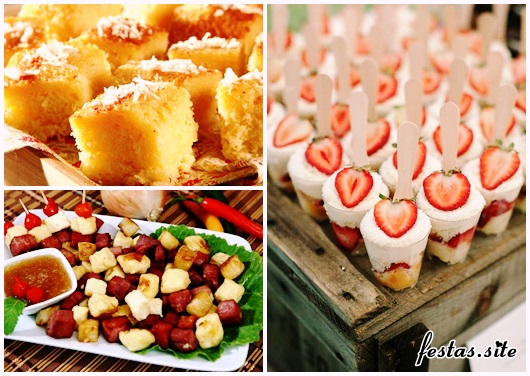 Chá de Casa Nova cardápio