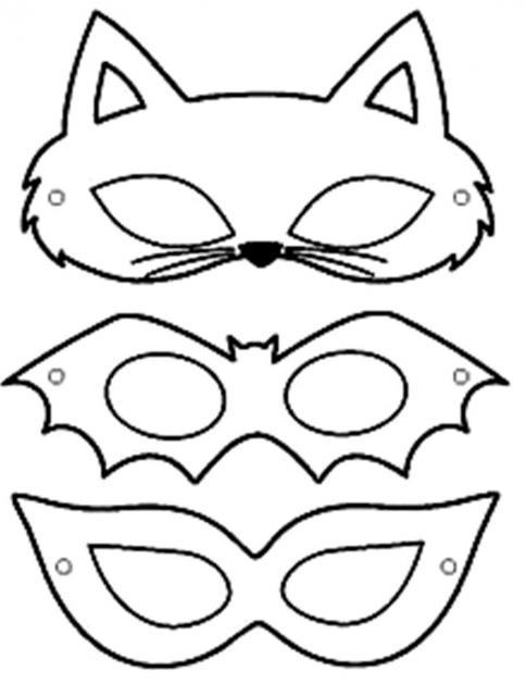 Moldes de Máscaras de Carnaval para Imprimir Grátis de Animais