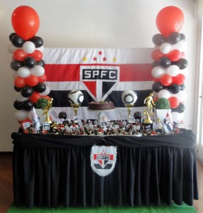 Decoração de Festa Simples futebol time São Paulo